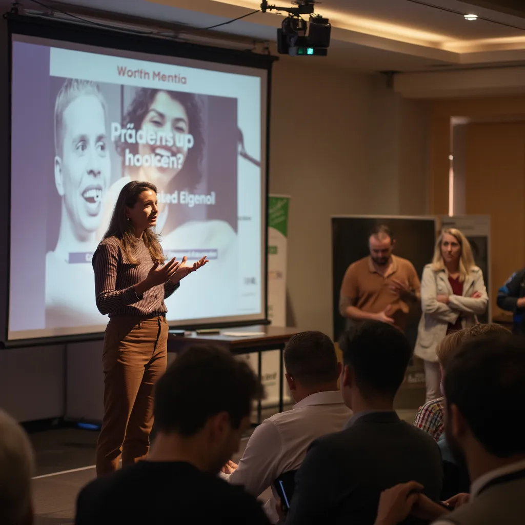 Palestrante da Mente Plena Brasil em um evento sobre saúde mental
