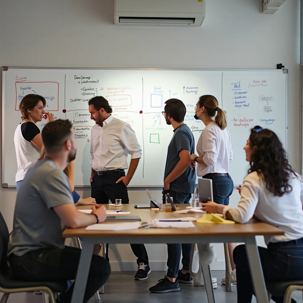 Equipe da Mente Plena Brasil em uma reunião de planejamento